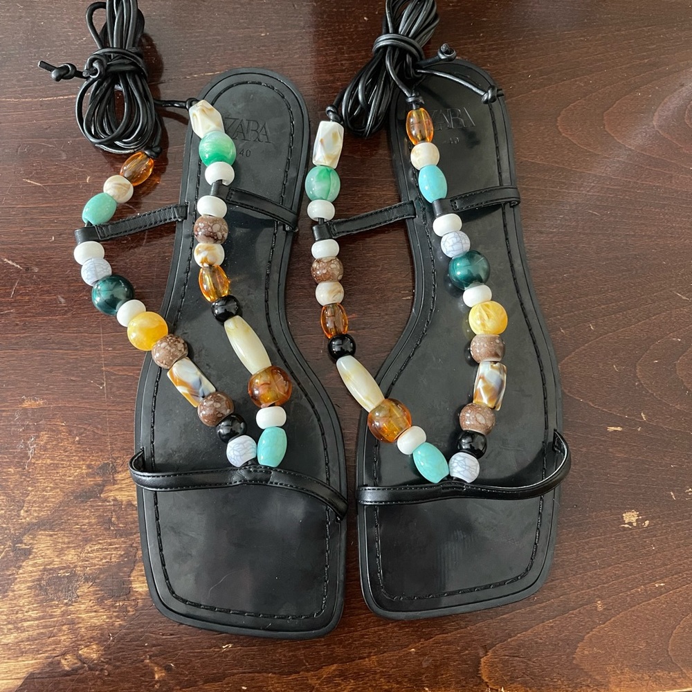 Zara Summer Tie Up Sandal